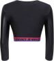 Versace Jeans Couture Logo-Trim Longsleeve Top Black Dames - Thumbnail 2