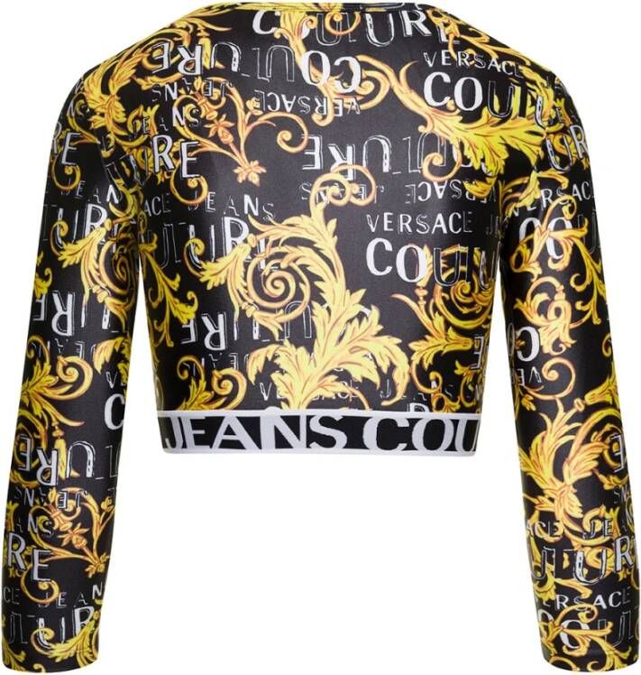 Versace Jeans Couture Long Sleeve Tops Zwart Dames