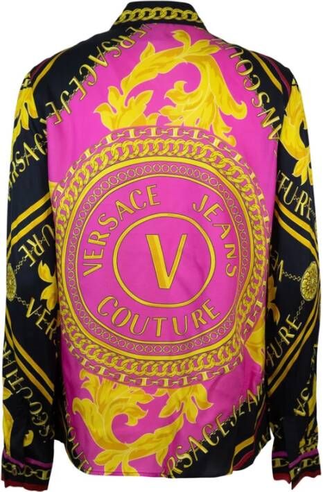 Versace Jeans Couture Losvallend Overhemd met Klassieke Kraag voor Dames Roze Dames
