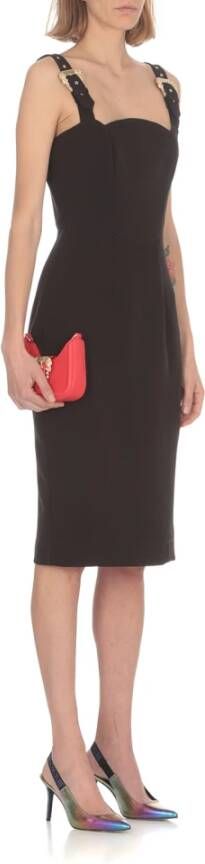 Versace Jeans Couture Midi Dresses Zwart Dames