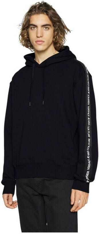 Versace Jeans Couture Mix Logo Tape hoodie zwart 73Gai3H4 F0002 899 Zwart Heren