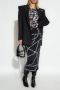 Versace Jeans Couture Zwart dubbelrijig blazer met oversized gewatteerde schouders Black Dames - Thumbnail 2