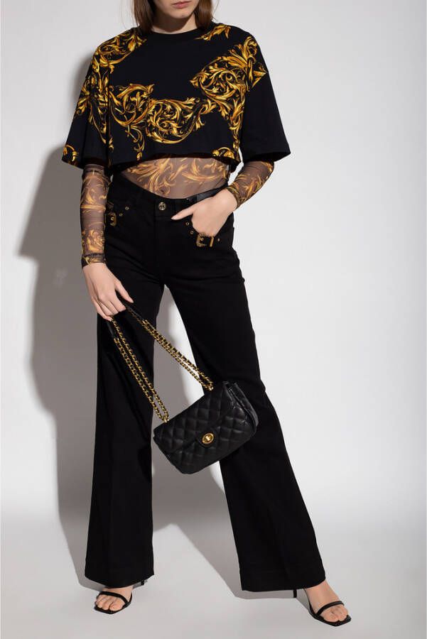 Versace Jeans Couture Palazzo jeans Zwart Dames
