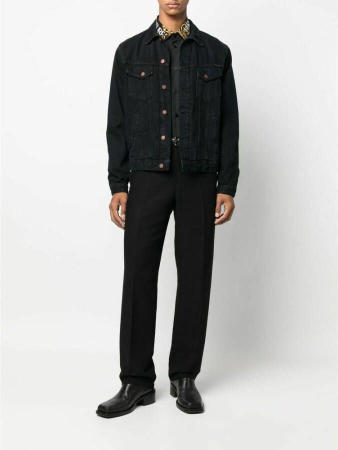 Versace Jeans Couture Panel Logo Shirt Zwart Heren