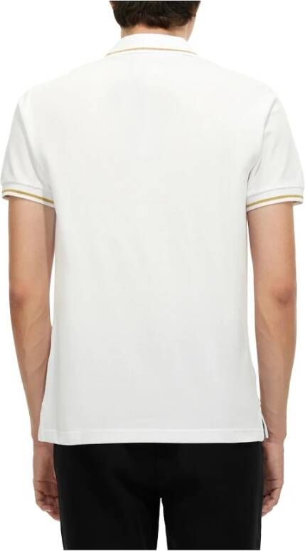 Versace Jeans Couture Polo shirt met v-emblem patroon Wit Heren