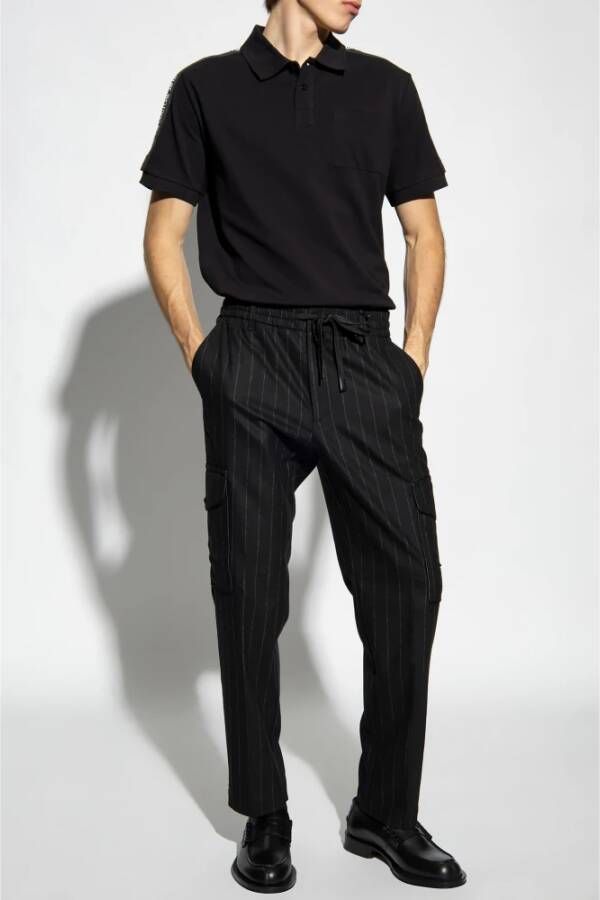 Versace Jeans Couture Polo shirt met zak Zwart Heren