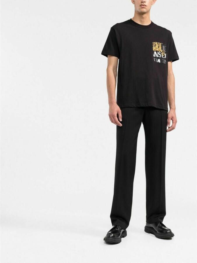 Versace Jeans Couture Print Logo T-Shirt Zwart Heren