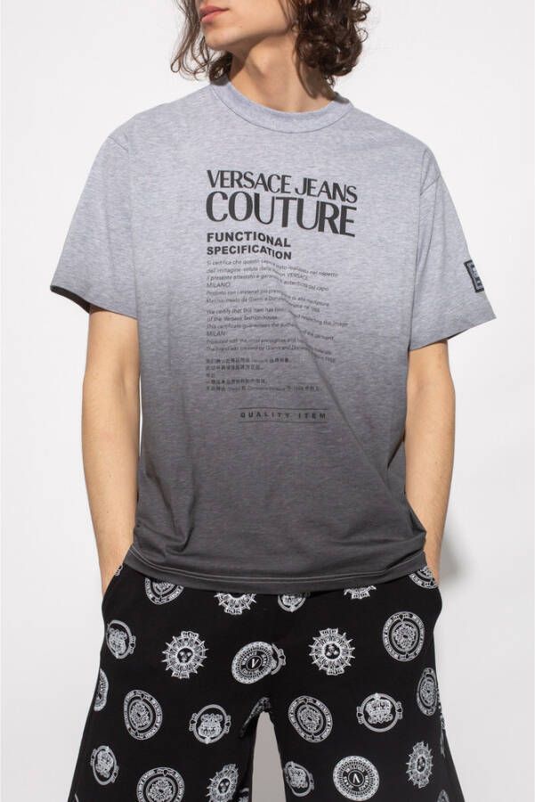 Versace Jeans Couture Bedrukt t-shirt Grijs Heren