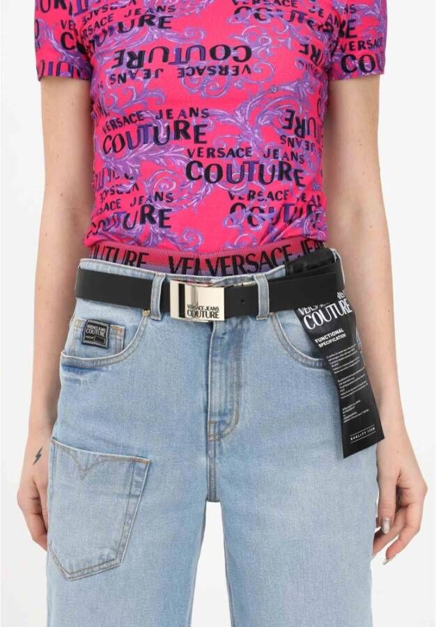 Versace Jeans Couture Belts Black Zwart Unisex