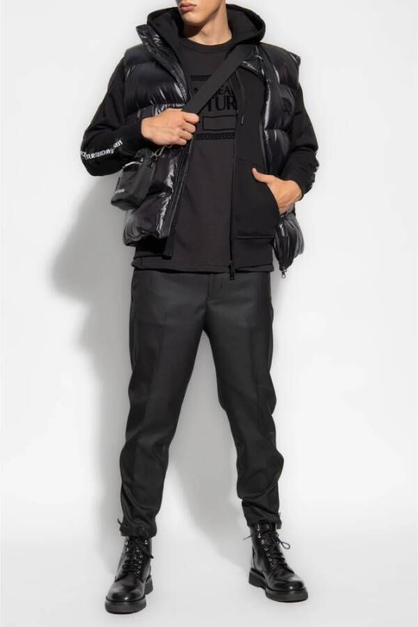 Versace Jeans Couture Rits-hoodie Zwart Heren