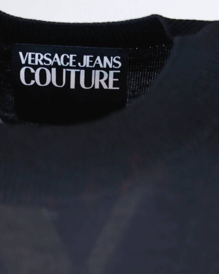 Versace Jeans Couture Trui met ronde hals Zwart Heren