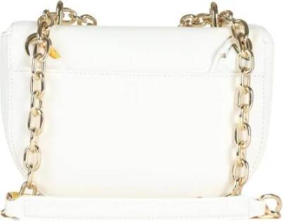 Versace Jeans Couture Saffiano Schoudertas met Decoratieve Sjaal White Dames