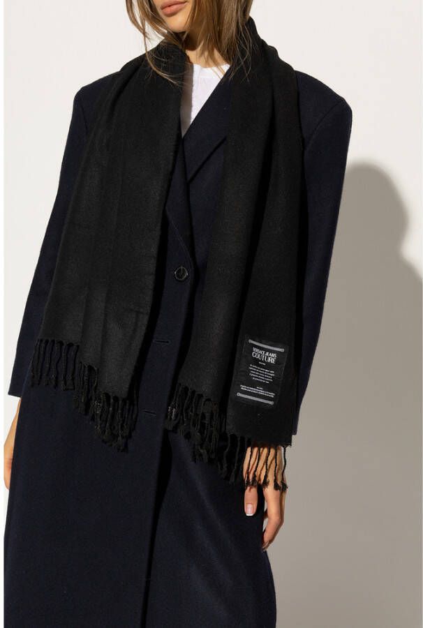Versace Jeans Couture Sjaal met logo Zwart Dames