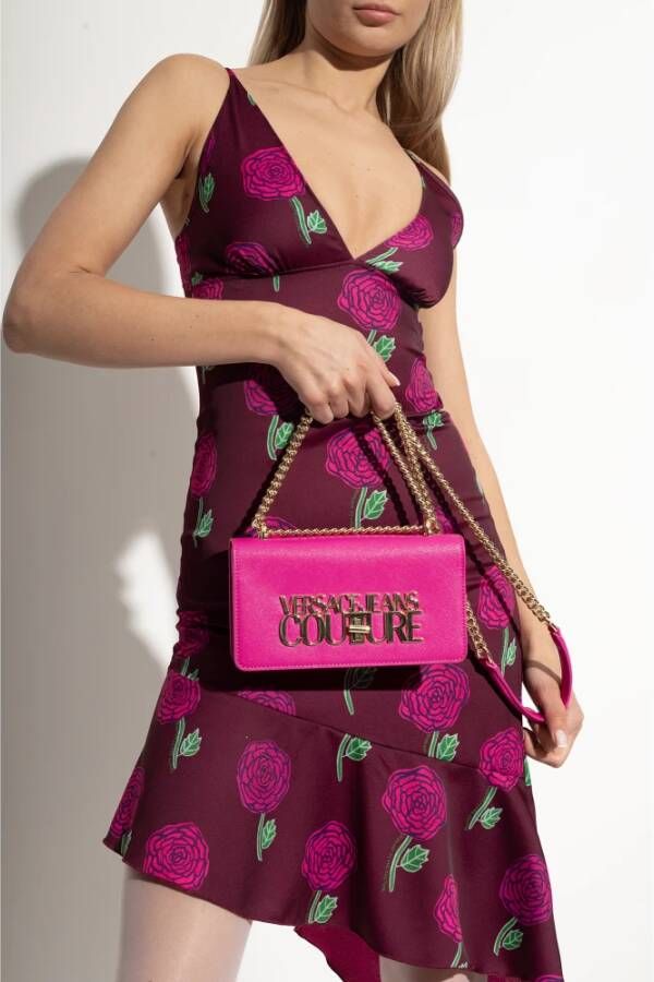 Versace Jeans Couture Schoudertas met logo Roze Dames