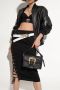 Versace Jeans Couture Zwarte schoudertas met magnetische sluiting en gouden gesp Black Dames - Thumbnail 8