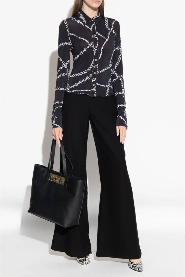 Versace Jeans Couture Gestreept overhemd Zwart Dames