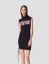 Versace Jeans Couture Stijlvolle korte jurk met kruisveters Black Dames - Thumbnail 2