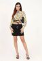 Versace Jeans Couture Lage taille mini rok met metalen gesp detail Black Dames - Thumbnail 4