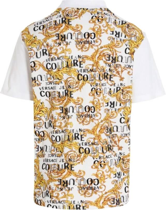 Versace Jeans Couture Short Sleeve Shirts Wit Heren