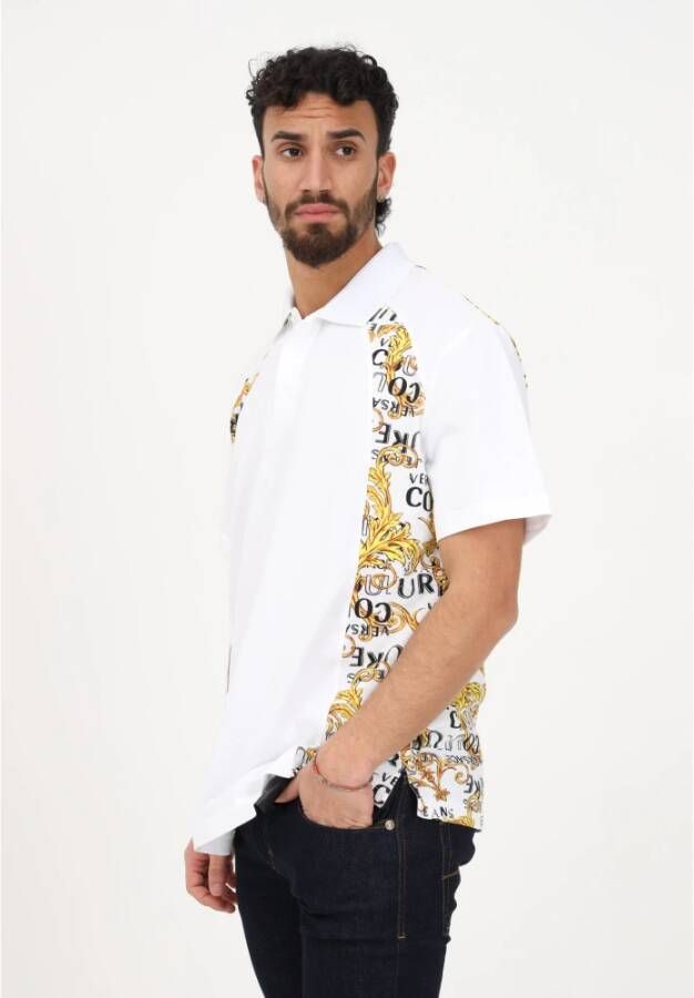 Versace Jeans Couture Short Sleeve Shirts Wit Heren