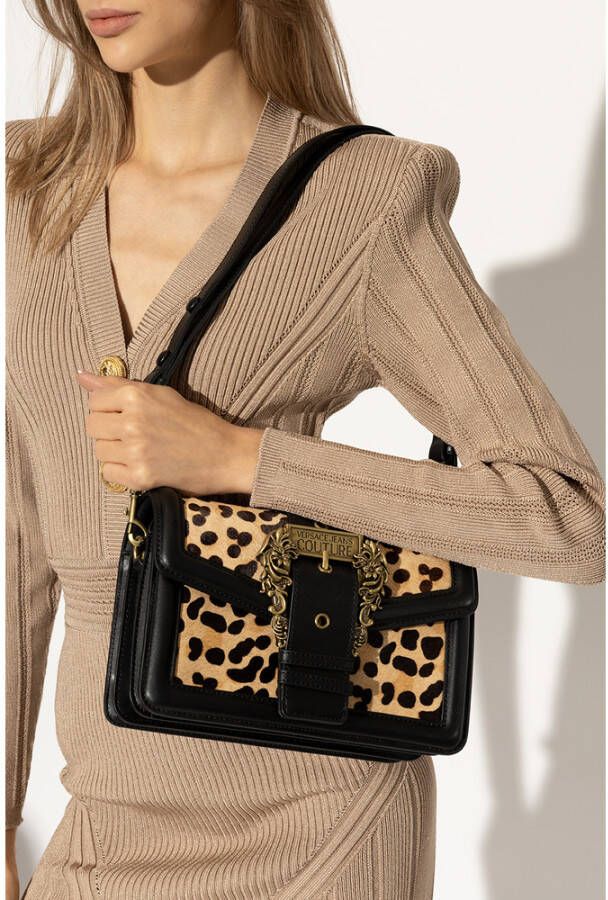 Versace Jeans Couture Shoulder bag with animal motif Beige Dames
