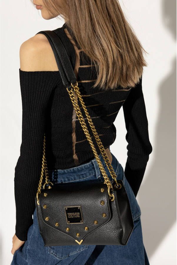 Versace Jeans Couture Shoulder bag with logo Zwart Dames