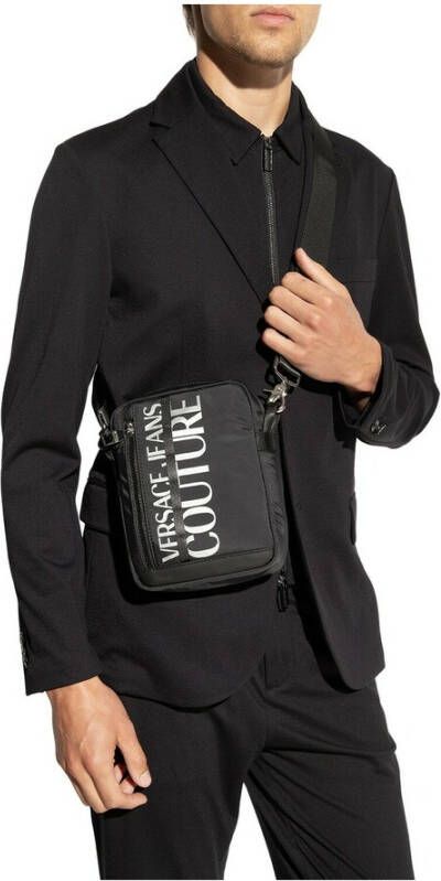 Versace Jeans Couture Shoulder bag with logo Zwart Heren