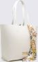 Versace Jeans Couture Saffiano Leren Handtas met Metalen Logo White Dames - Thumbnail 4