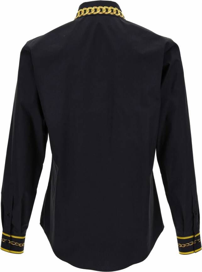 Versace Jeans Couture Zwarte katoenen overhemd met Baroccoflage-print Black Heren