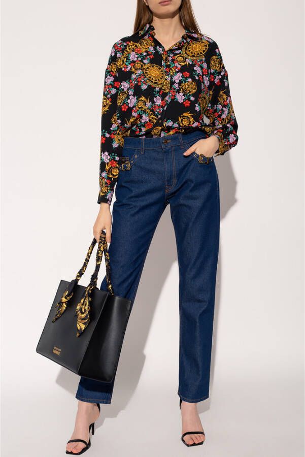 Versace Jeans Couture Slanke jeans Blauw Dames
