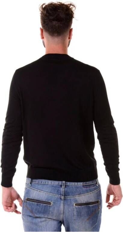 Versace Jeans Couture Comfortabele Gebreide Pullover Sweater Black Heren