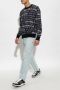 Versace Jeans Couture Zwarte en witte katoenen logotrui Black Heren - Thumbnail 2