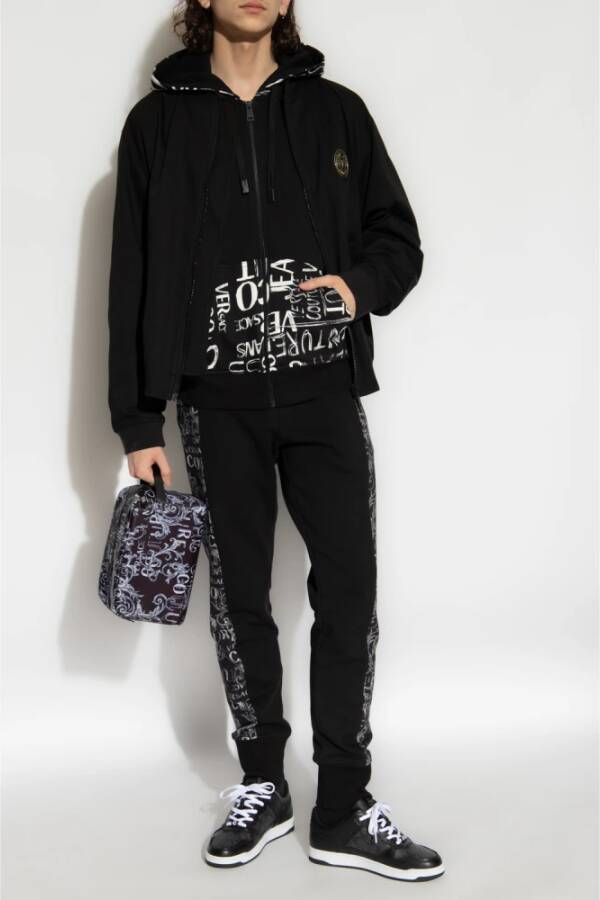 Versace Jeans Couture Sweatpants met logo Zwart Heren