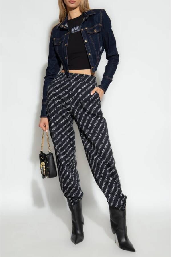 Versace Jeans Couture Sweatpants met monogram Zwart Dames