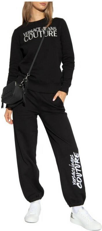 Versace Jeans Couture Sweatshirt met logo Zwart Dames