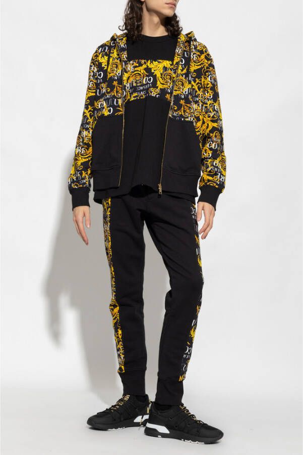 Versace Jeans Couture Katoenen hoodie Zwart Heren