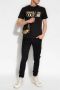 Versace Jeans Couture Logo Foil T-Shirt Katoenen Jersey Regular Fit Zwart Heren - Thumbnail 6