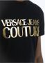 Versace Jeans Couture Logo Foil T-Shirt Katoenen Jersey Regular Fit Zwart Heren - Thumbnail 4
