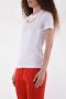 Versace Jeans Couture T-shirt met korte mouwen en verwijderbare charme ketting White Dames - Thumbnail 4