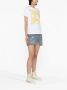 Versace Jeans Couture Katoenen T-shirt met korte mouwen en V-Emblem Chain White Dames - Thumbnail 4