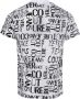 Versace Jeans Couture Witte Crew Neck T-shirt met All Over Logo Print White Heren - Thumbnail 4