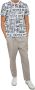 Versace Jeans Couture Witte Crew Neck T-shirt met All Over Logo Print White Heren - Thumbnail 11