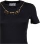 Versace Jeans Couture Zwart Couture Charms T-Shirt Black Dames - Thumbnail 2