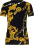 Versace Jeans Couture Slim Fit Logo Print T-shirt voor vrouwen Black Dames - Thumbnail 2