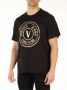 Versace Jeans Couture Maglietta T-Shirt V Emblem Zwart Heren - Thumbnail 5