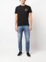 Versace Jeans Couture Zwarte T-shirts en Polos met Metallic Goud V-Embleem Logo Black Heren - Thumbnail 2