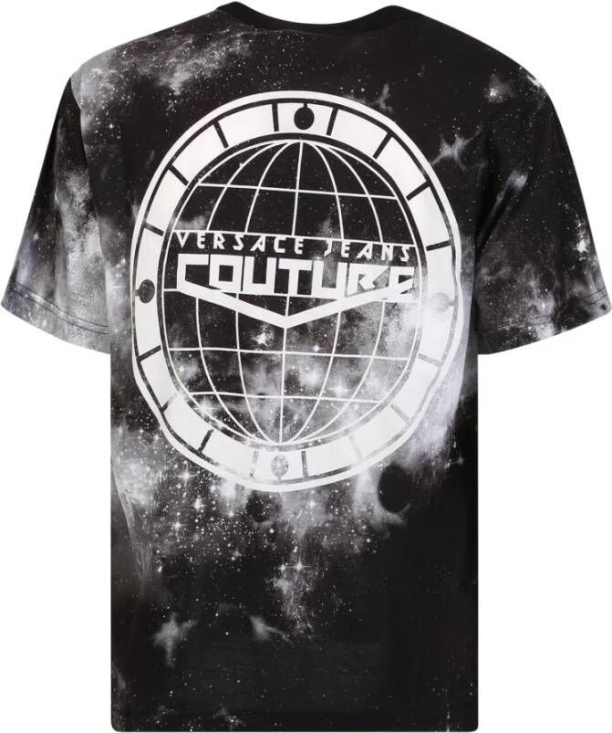 Versace Jeans Couture Galaxy Print Zwart T-Shirt Zwart Heren