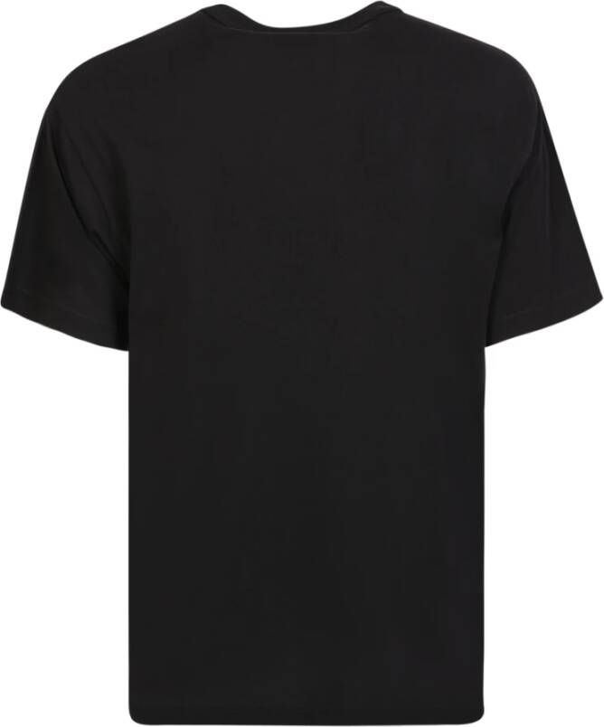 Versace Jeans Couture Zwart Katoenen T-Shirt met Logo Print Zwart Heren