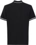 Versace Jeans Couture Zwart Polo Shirt met Logo Print en Streep Detail Zwart Heren - Thumbnail 2
