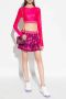 Versace Jeans Couture Crop Top met Lange Mouwen en Logo Tailleband Purple Dames - Thumbnail 3